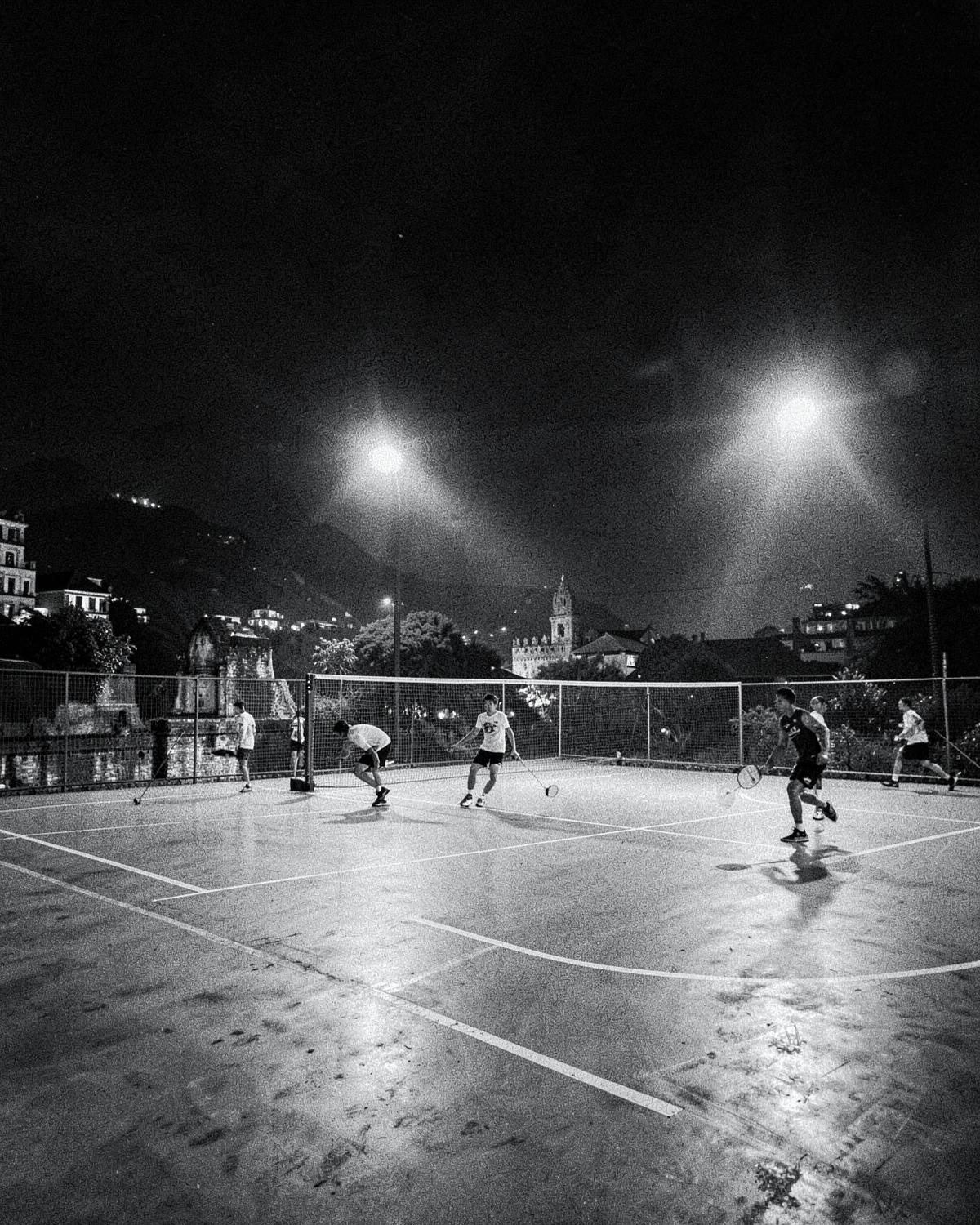 Playing sport in Chiang Mai at night