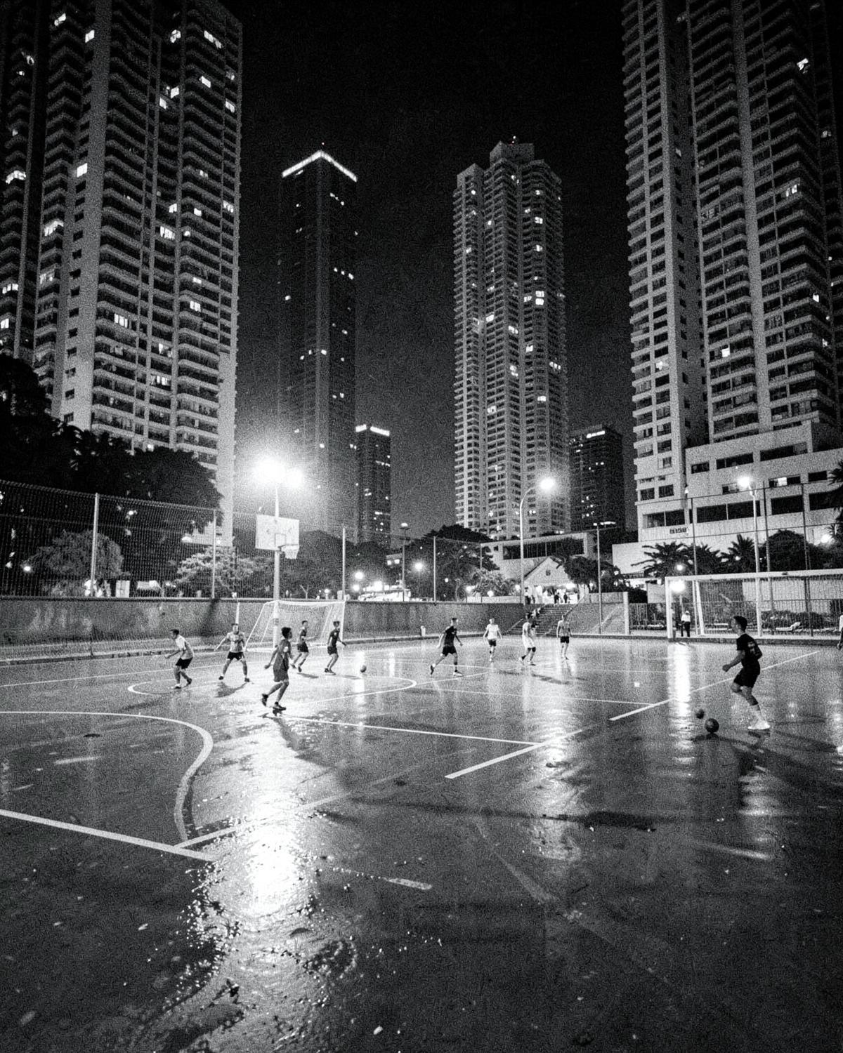 Playing sport in Kuala Lumpur at night