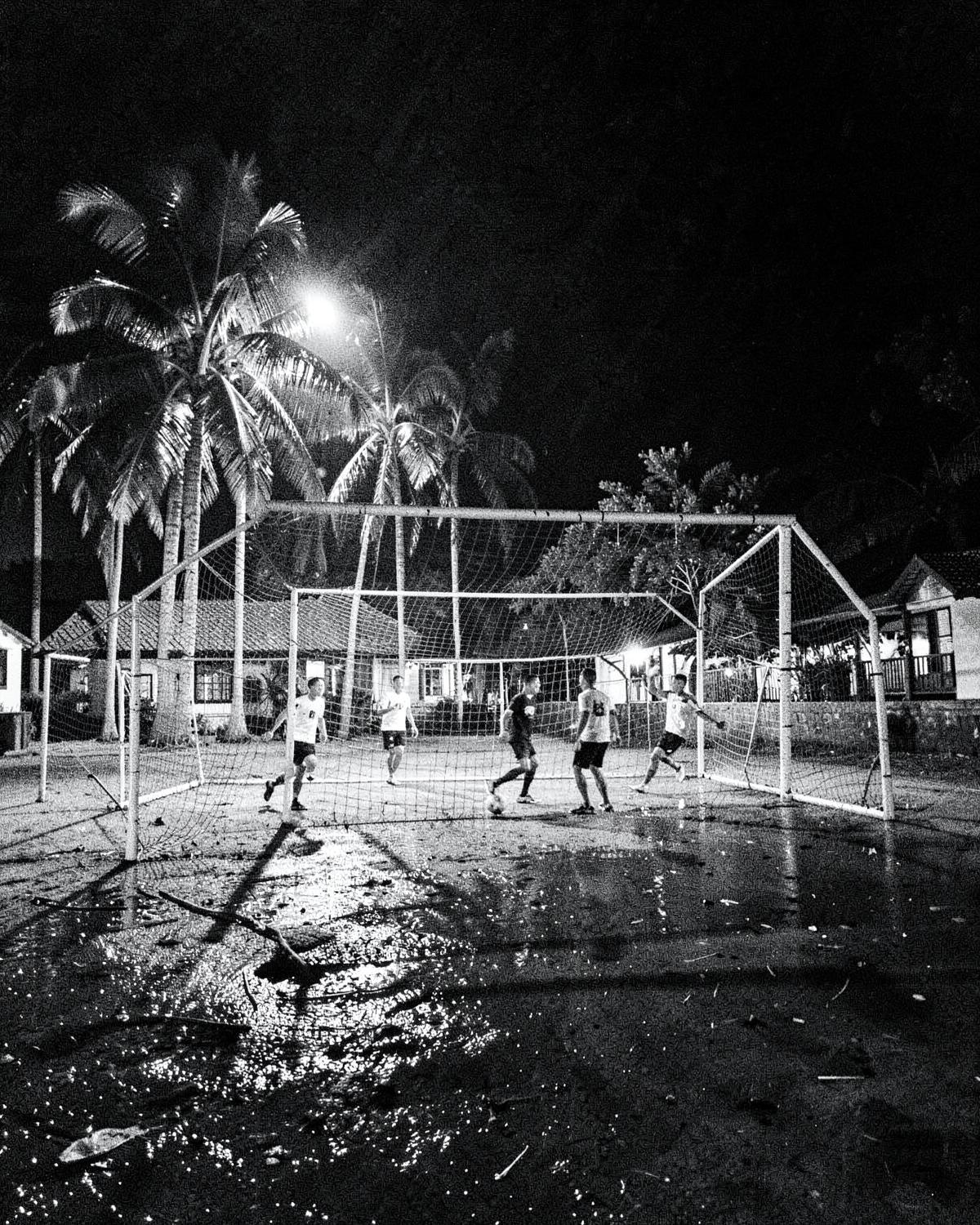 Playing sport in Phuket at night